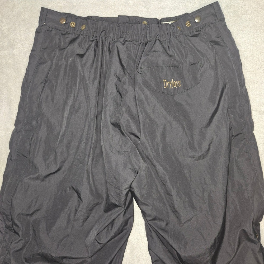 FootJoy DryJoys Mens Golf Rain Pants Black Waterproof Size Large L Snap Leg - Picture 4 of 10